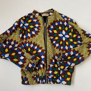 African Print Bomber Jacket